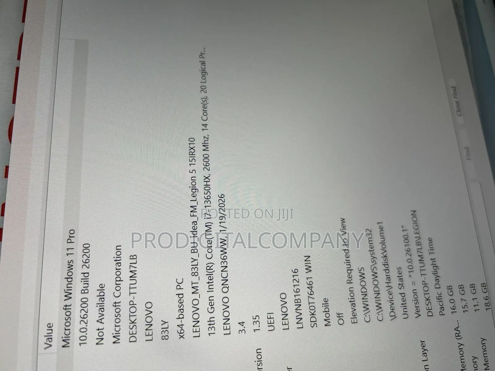 Laptop Lenovo Legion 5 16GB Intel Core i3 SSD 1T