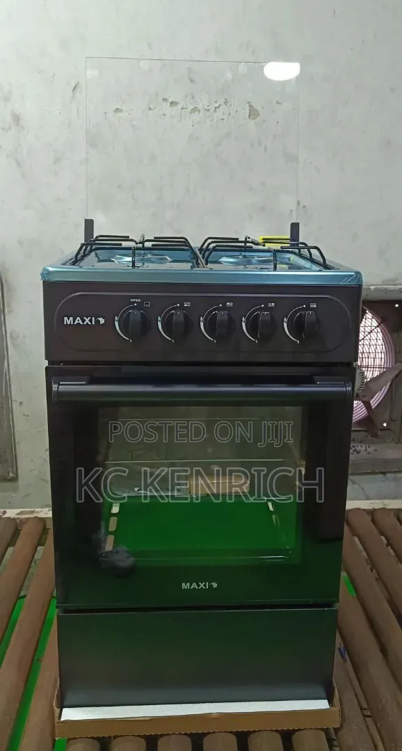 Maxi All Gas Burner With Oven and Top Glass Cover