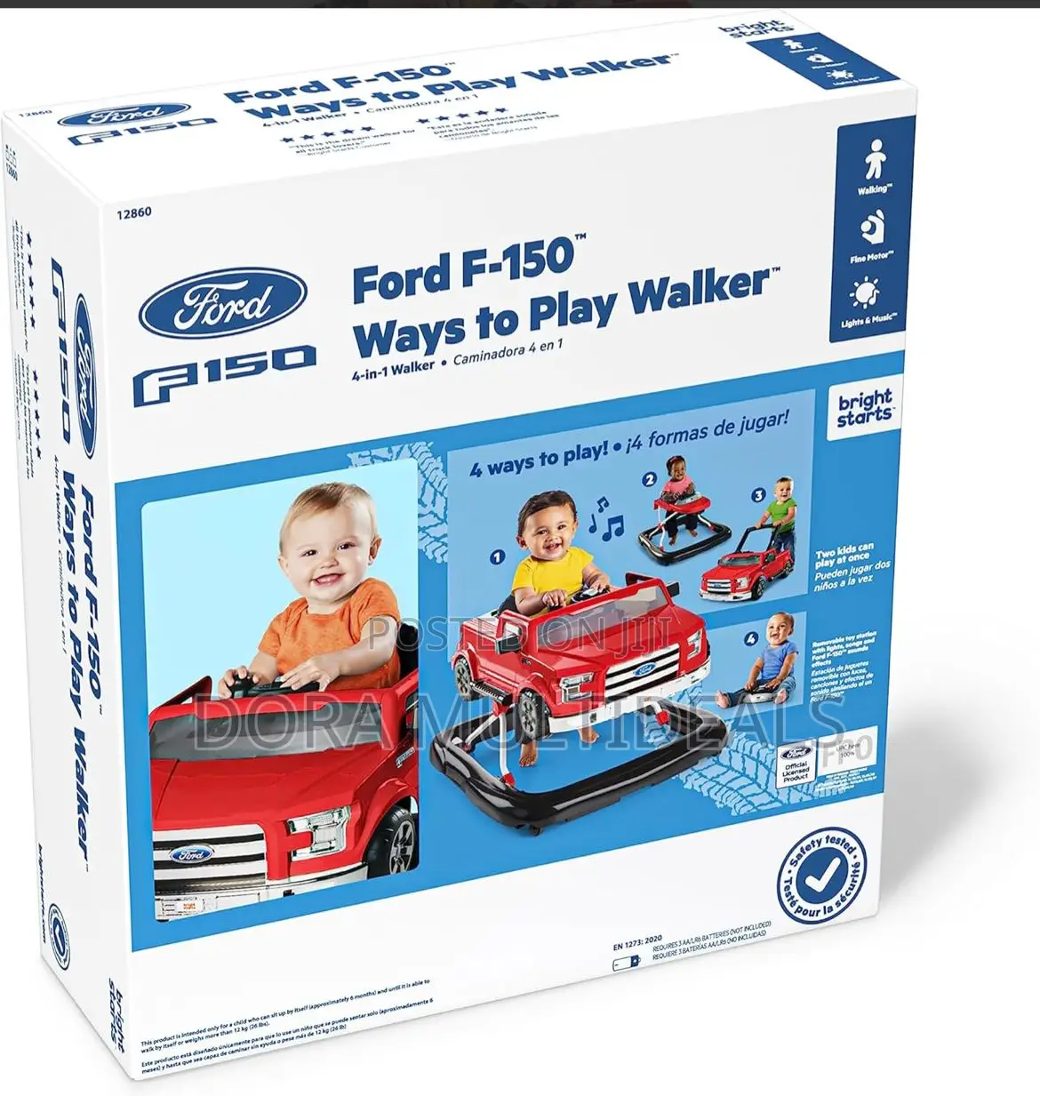 Bright Starts Ford Mustang 4-in-1 Baby Activity Center Push Walker