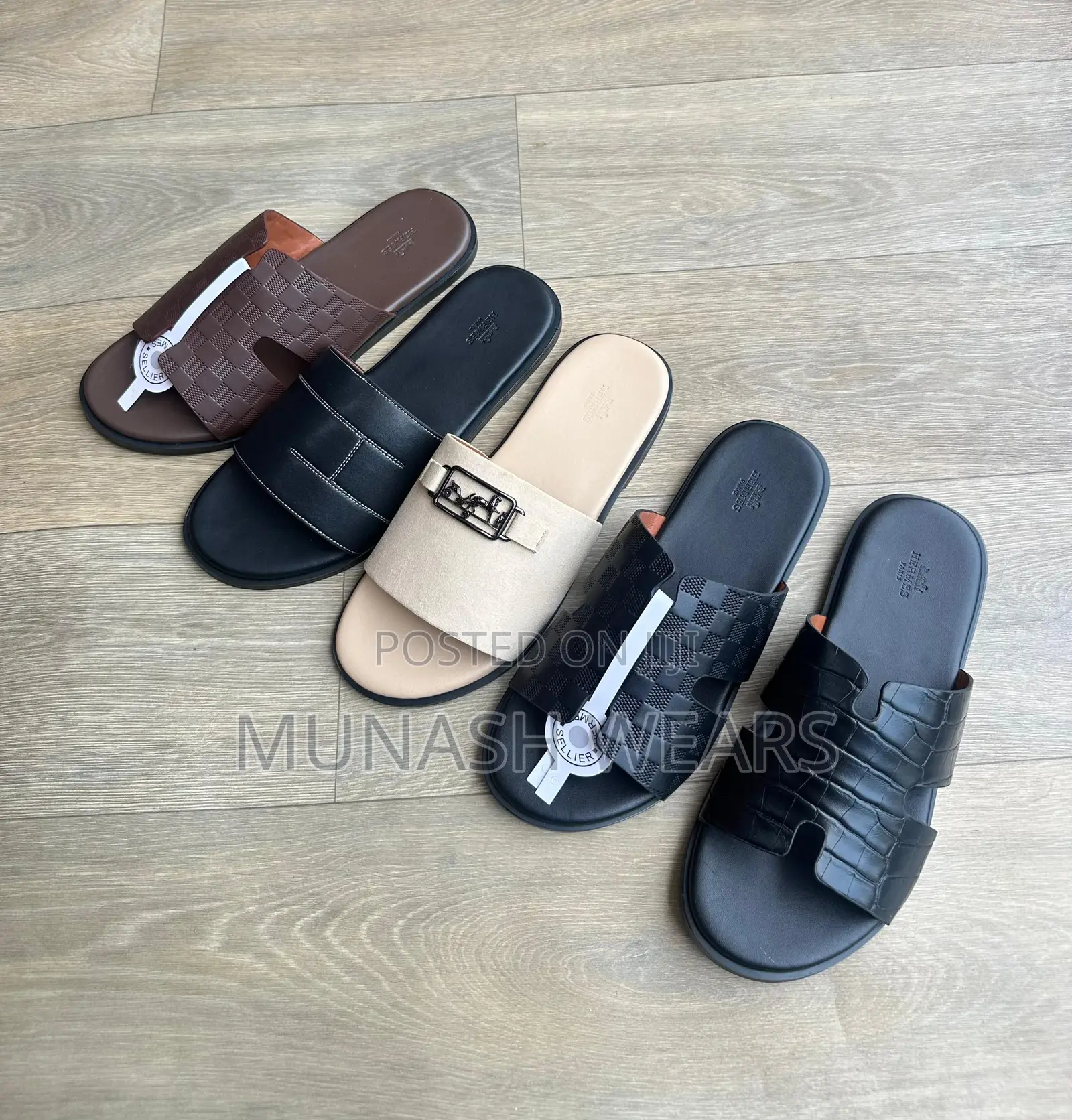 Hermes Leather Slipers 40-46
