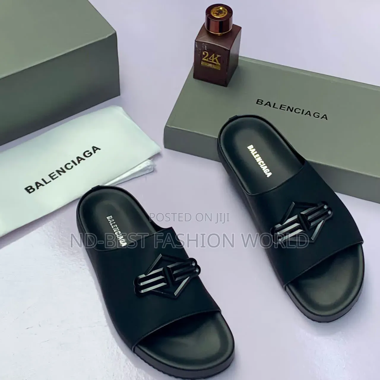 Black Cover Balenciaga Slippers