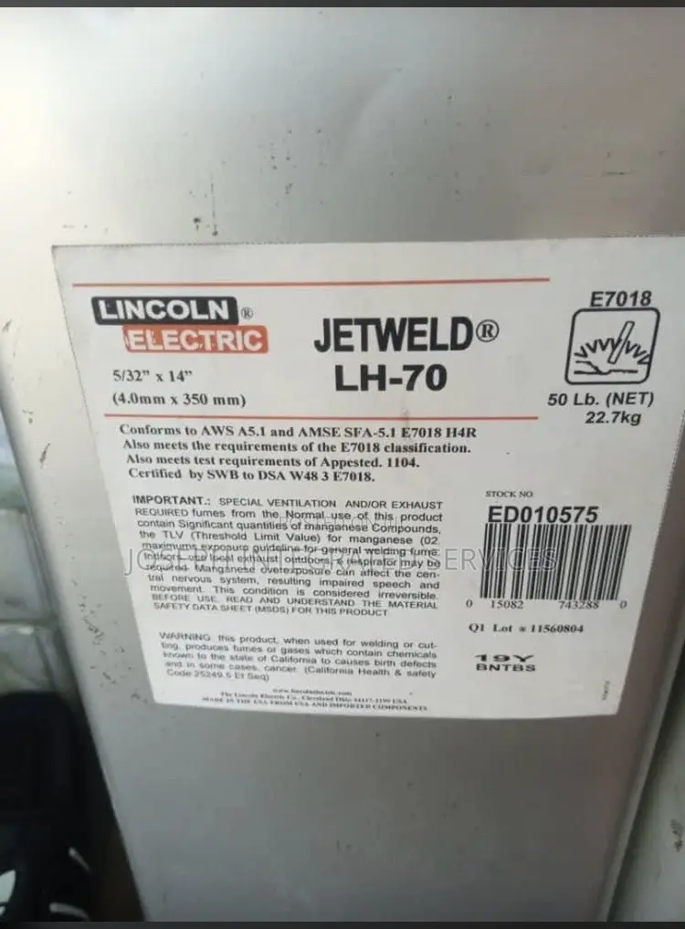 Lincoln Electric Jetweld Lh-70 Welding Electrodes 4mm