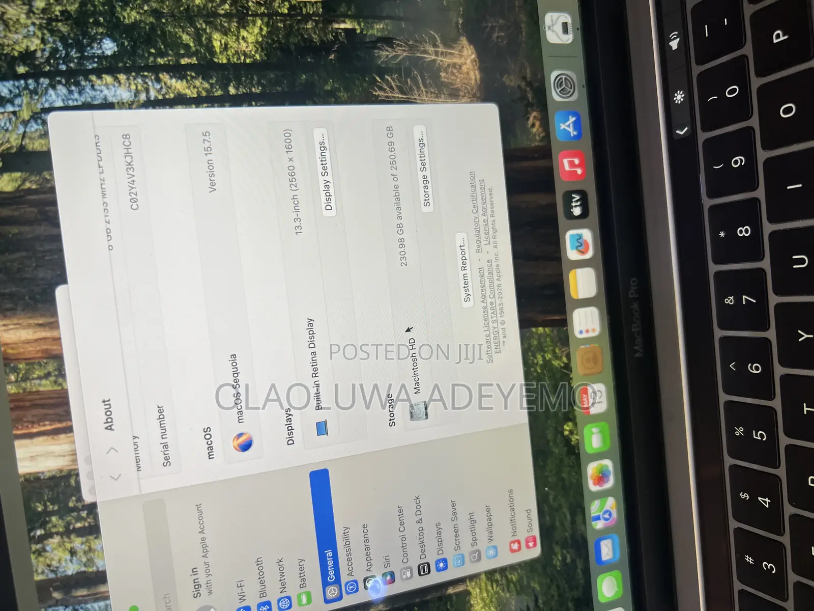 Laptop Apple MacBook Pro 2018 8GB Intel Core i5 SSD 256GB