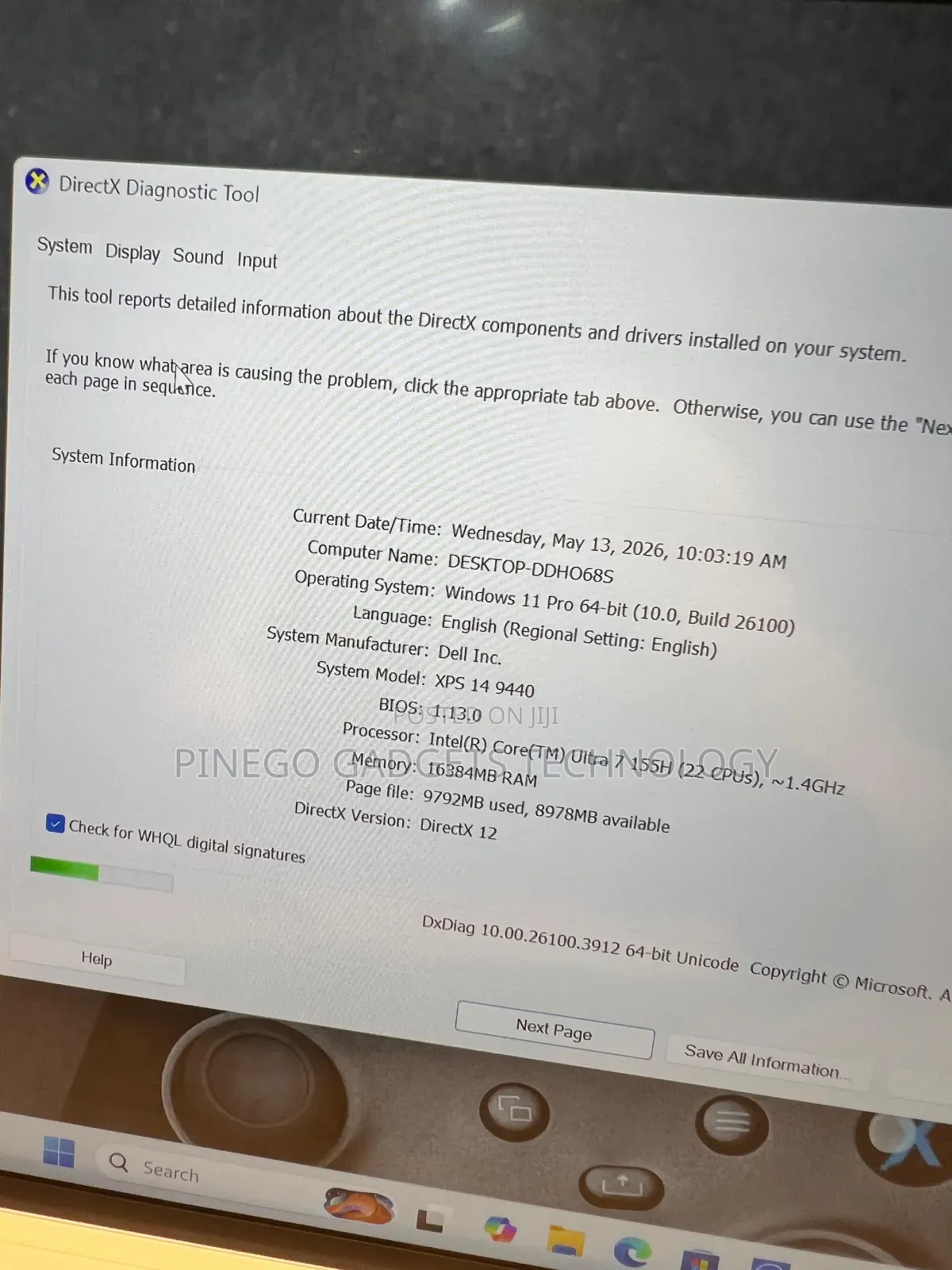 Laptop Dell XPS 14 9440 16GB Intel Core Ultra 7 SSD 1T