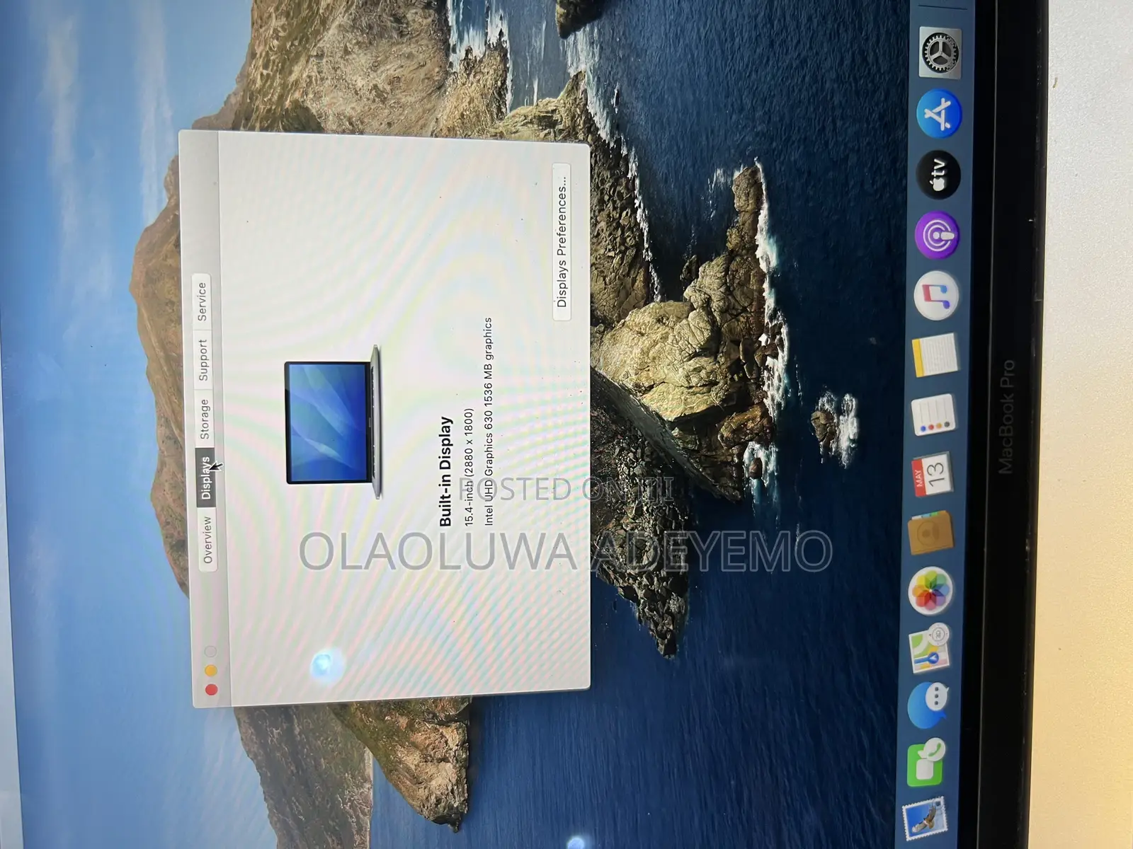 Laptop Apple MacBook Pro 2019 16GB Intel Core i7 SSD 256GB