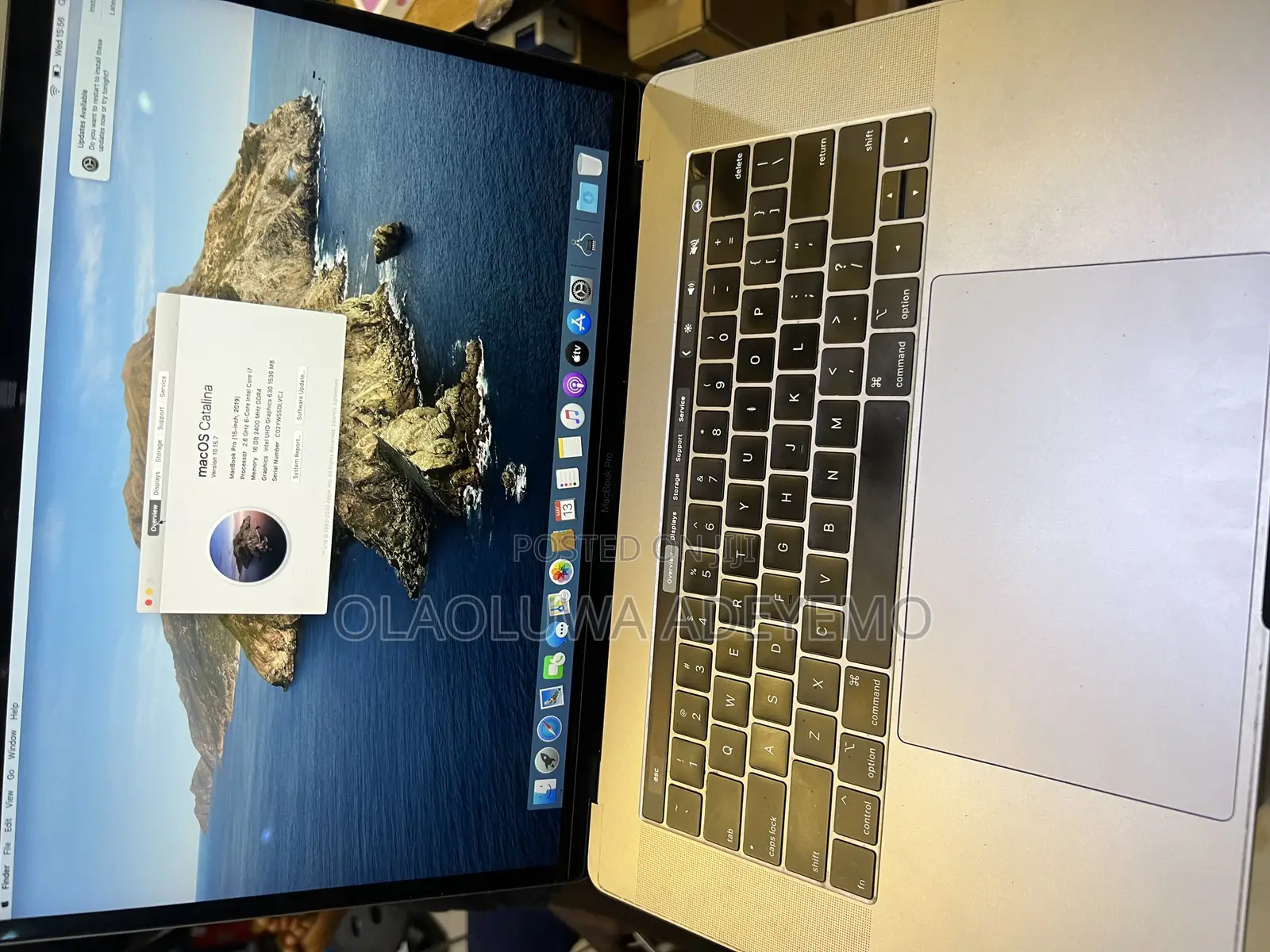 Laptop Apple MacBook Pro 2019 16GB Intel Core i7 SSD 256GB