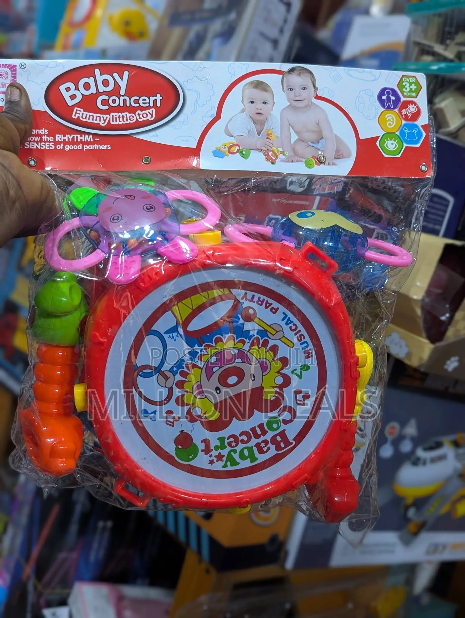 Rattle Musical Toy Toddlers Infants Colorful Rattles (Pack of 5)
