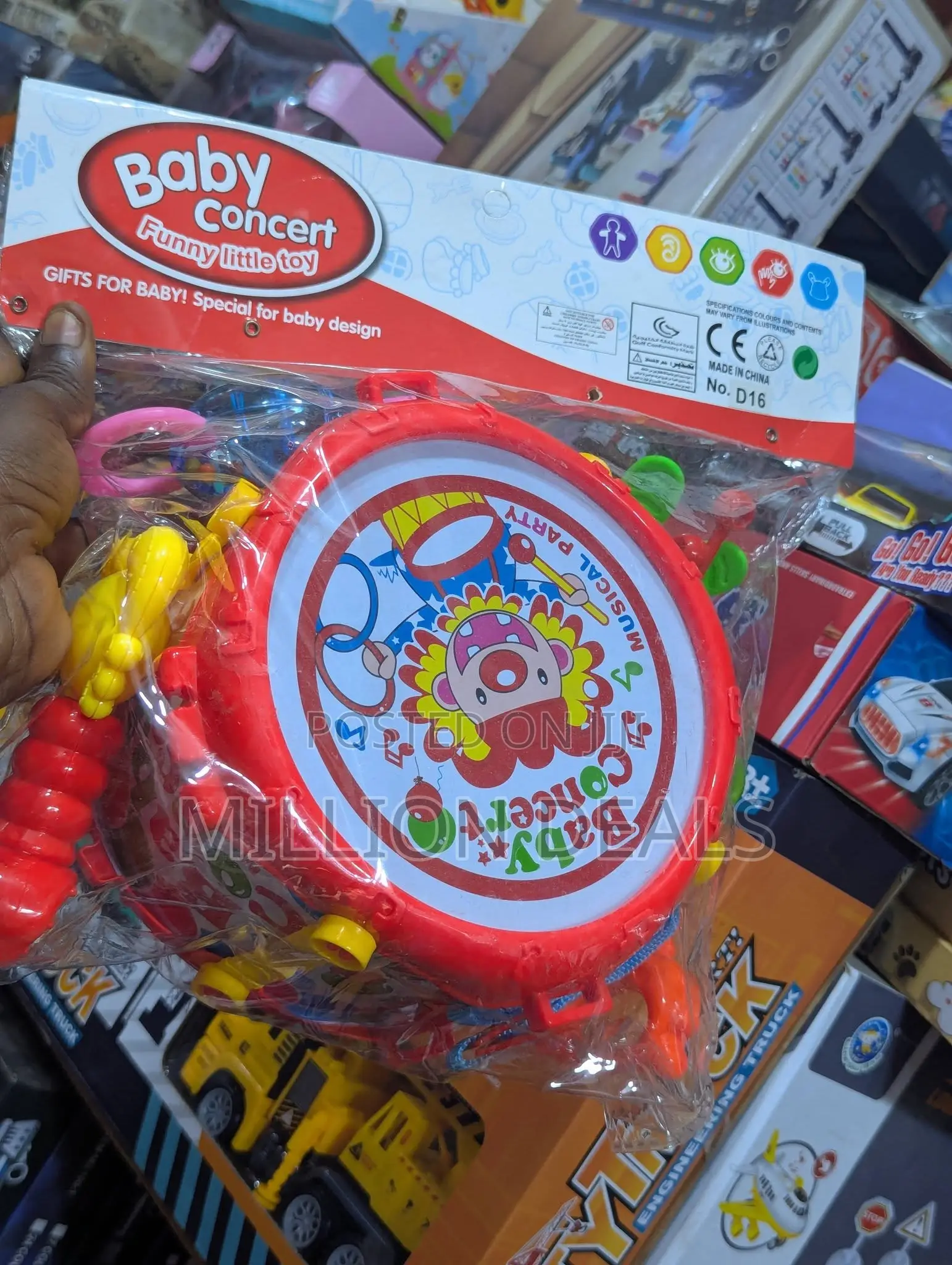 Rattle Musical Toy Toddlers Infants Colorful Rattles (Pack of 5)