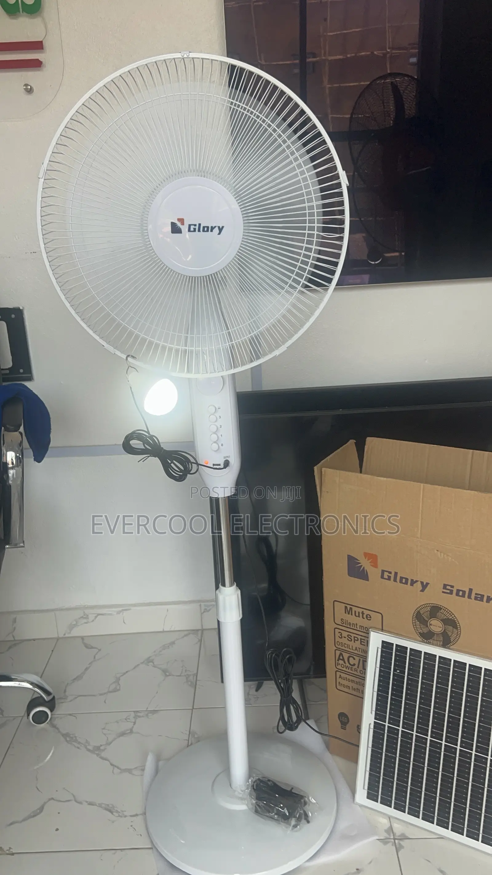 16-Inch Glory Rechargeable Solar Fan