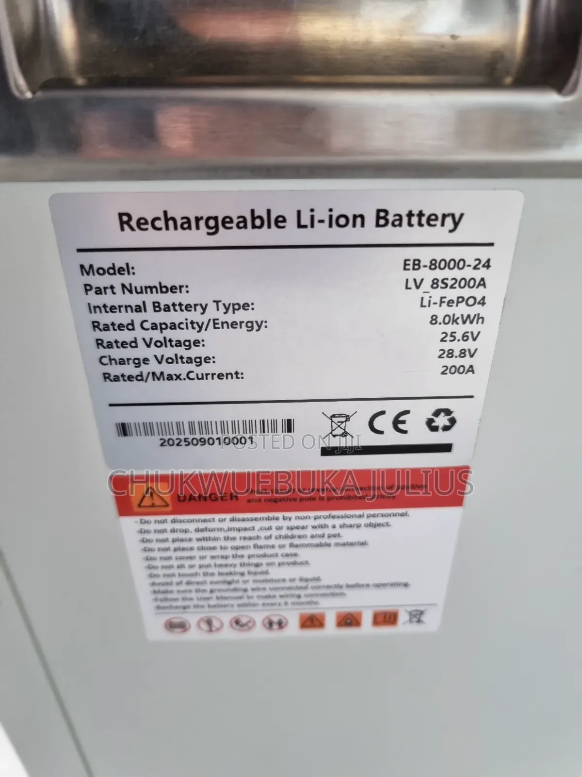 Luxsun 7.68kwh 24v Solar Lithium Battery (300ah / 200a Smart Bms)