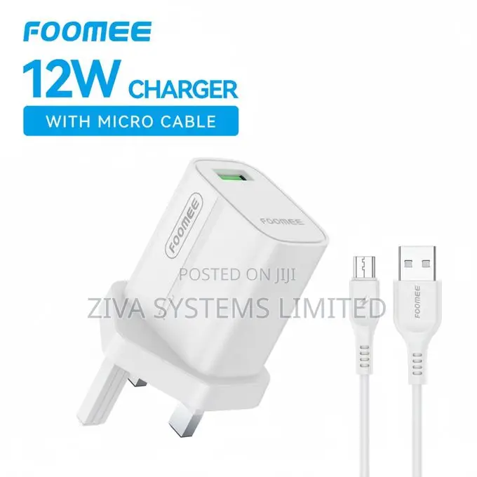 Foomee 12w Fast Charger With Micro Usb Cable – Android Charger