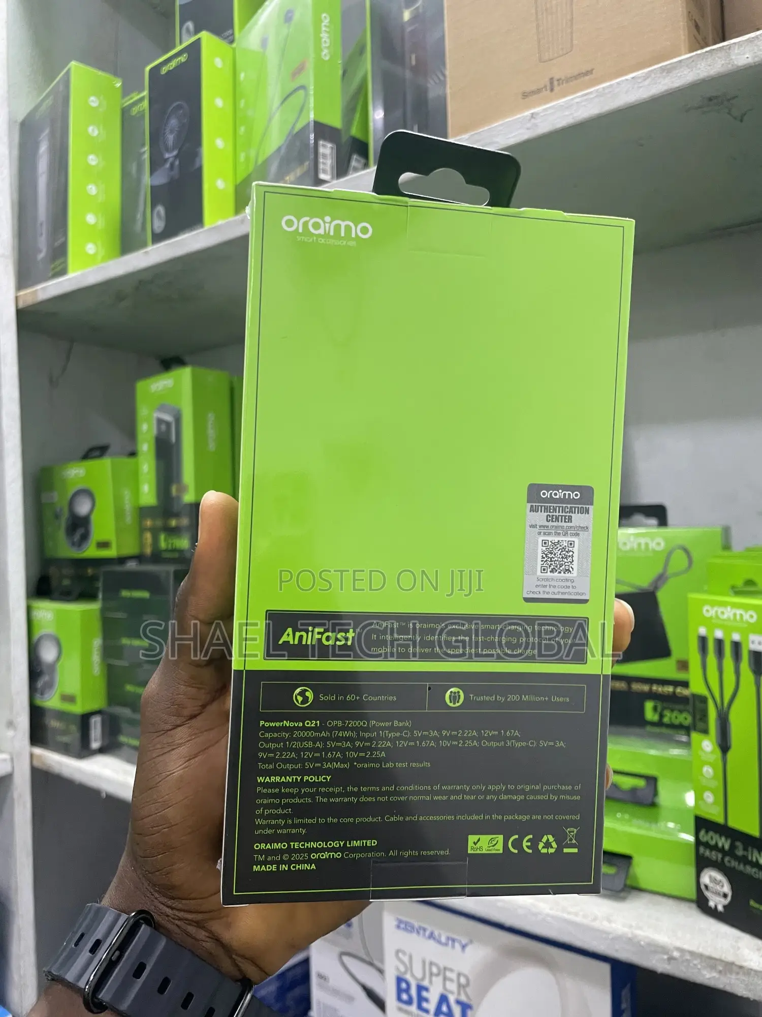 Oraimo Opb 7200q 20,000mah Powerbank