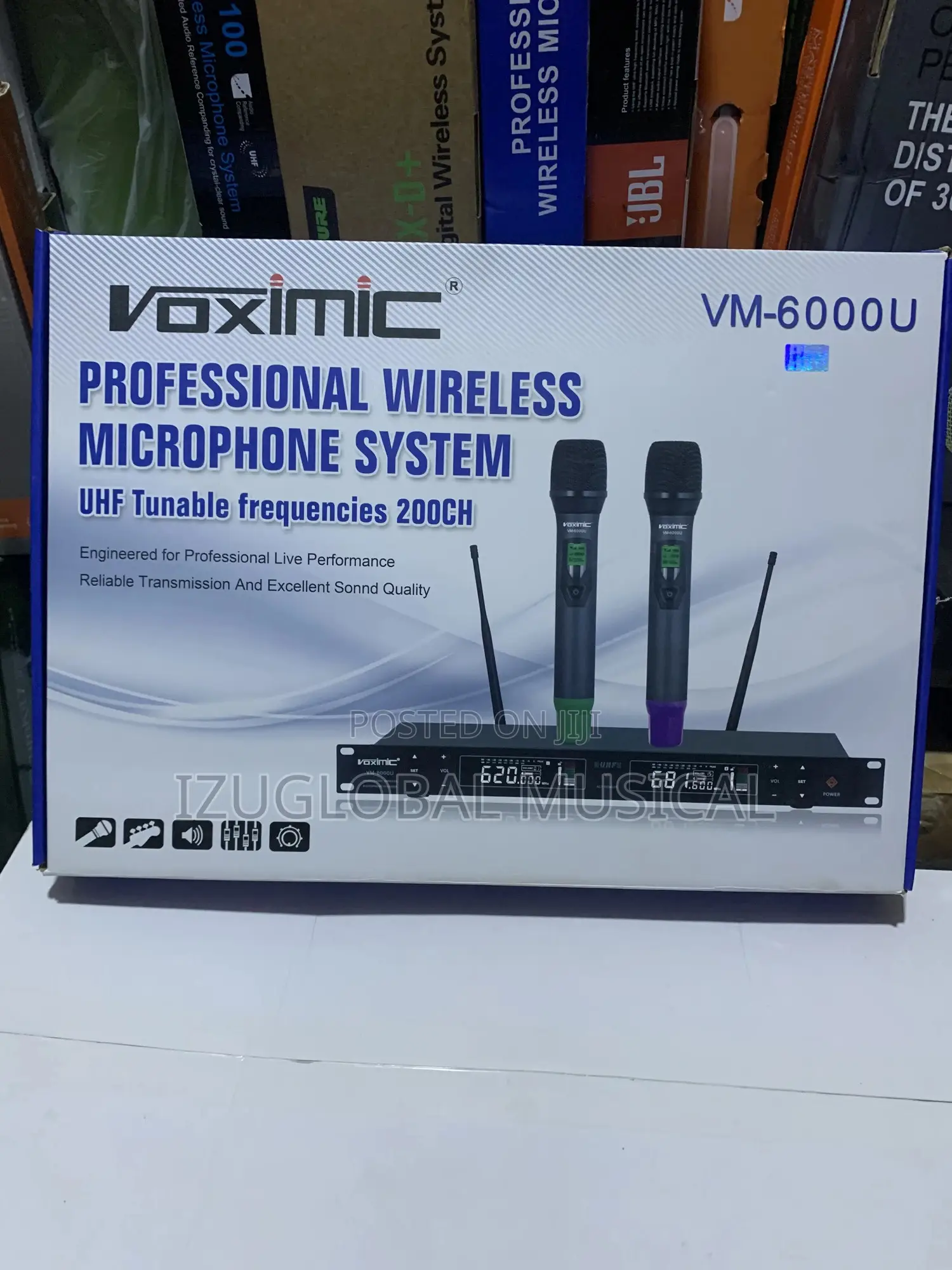 Voximic Vm6000u Professional Wireless Microphone Uhf Tunable Frequency