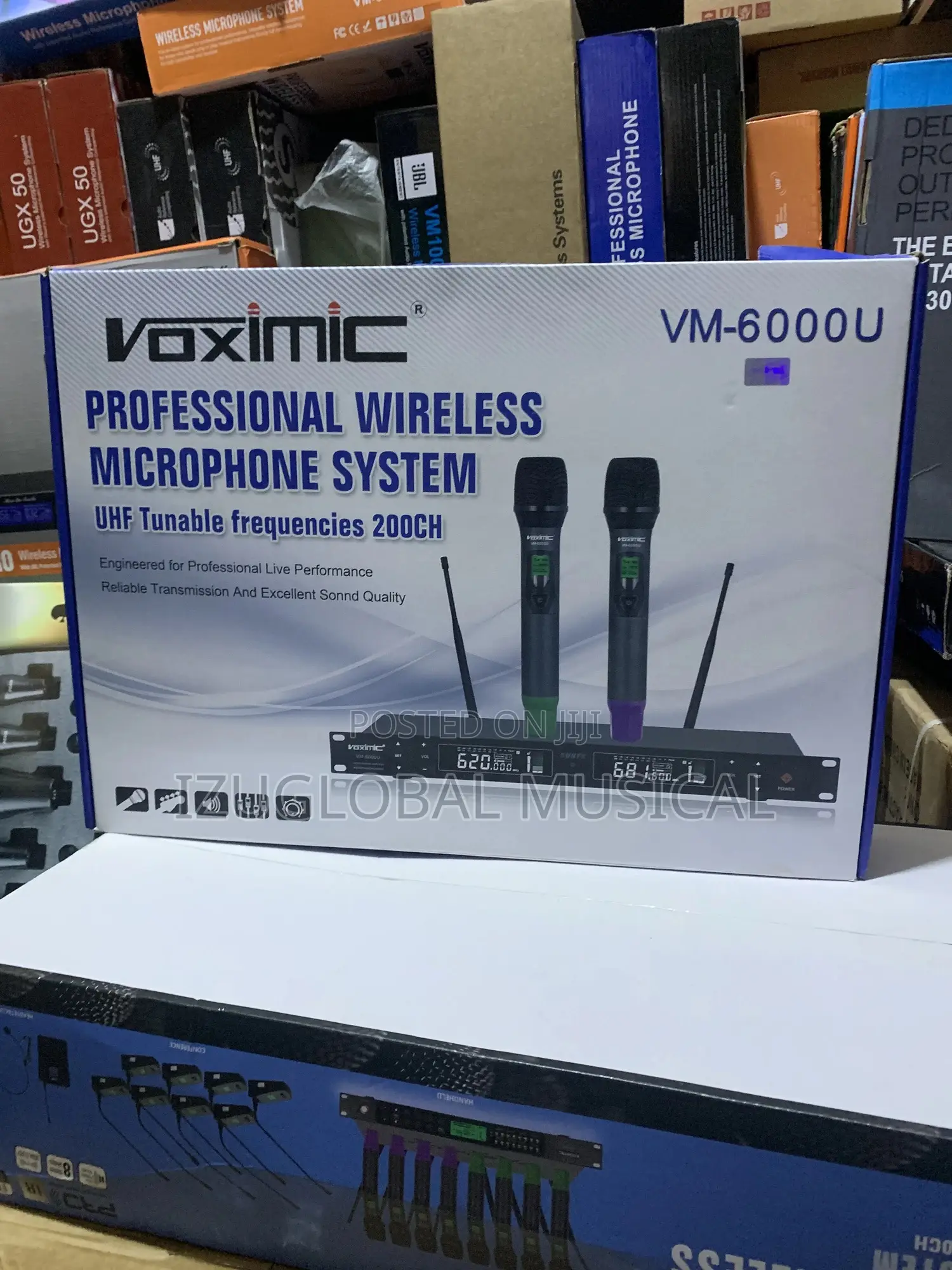 Voximic Vm6000u Professional Wireless Microphone Uhf Tunable Frequency