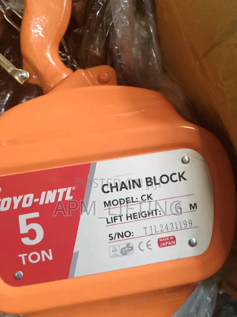 5ton Chain Block 6meters Length Toyo-Int’L