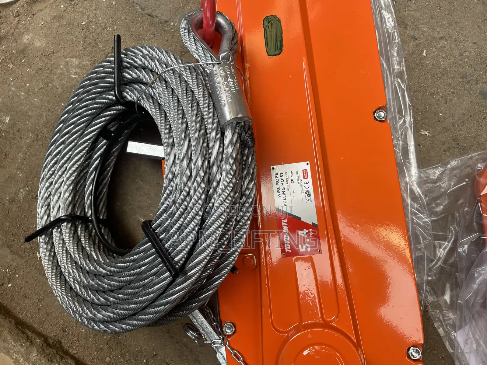 5.4tons Toyo-Int’L Wire Rope Pulling Hoist, Tirfor Jack Complete Set