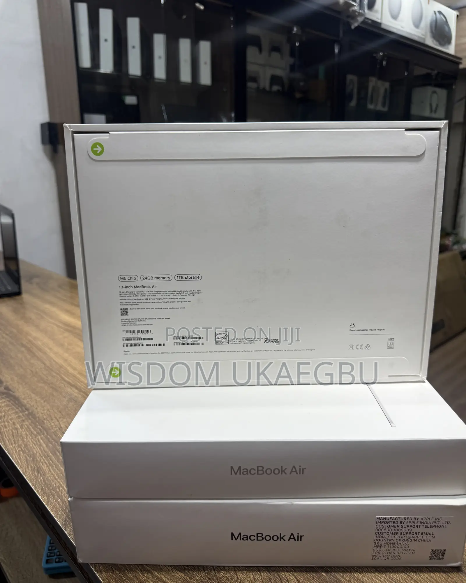 New Laptop Apple MacBook Air 2026 M5 13-inch 24GB Apple M5 SSD 1T