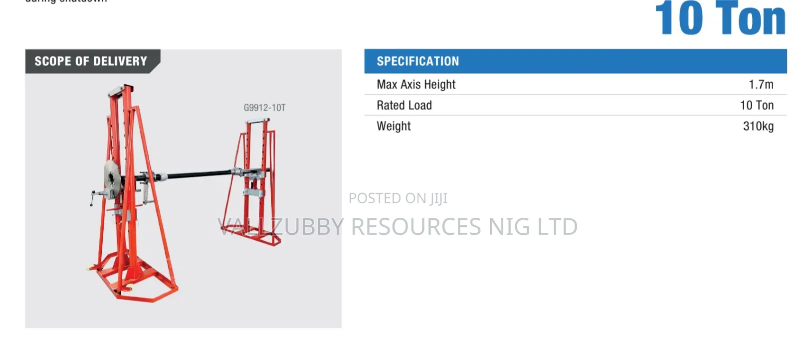Cable Drum Jack Stand