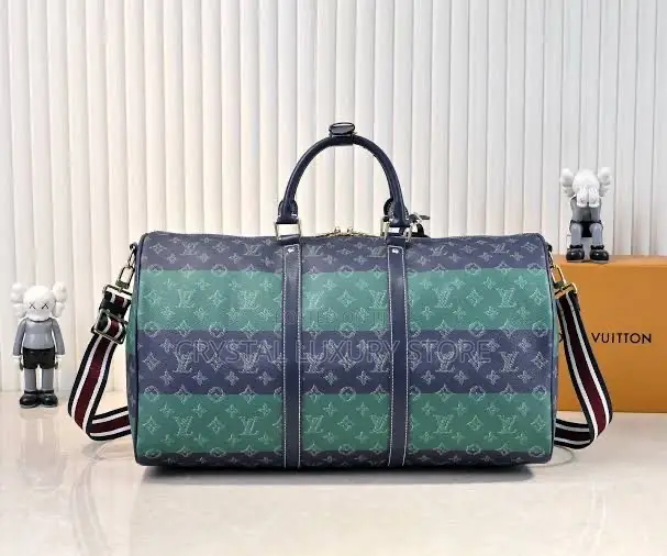 Louis Vuitton Quality Luxury Men Genuine Leather Duffle Bag