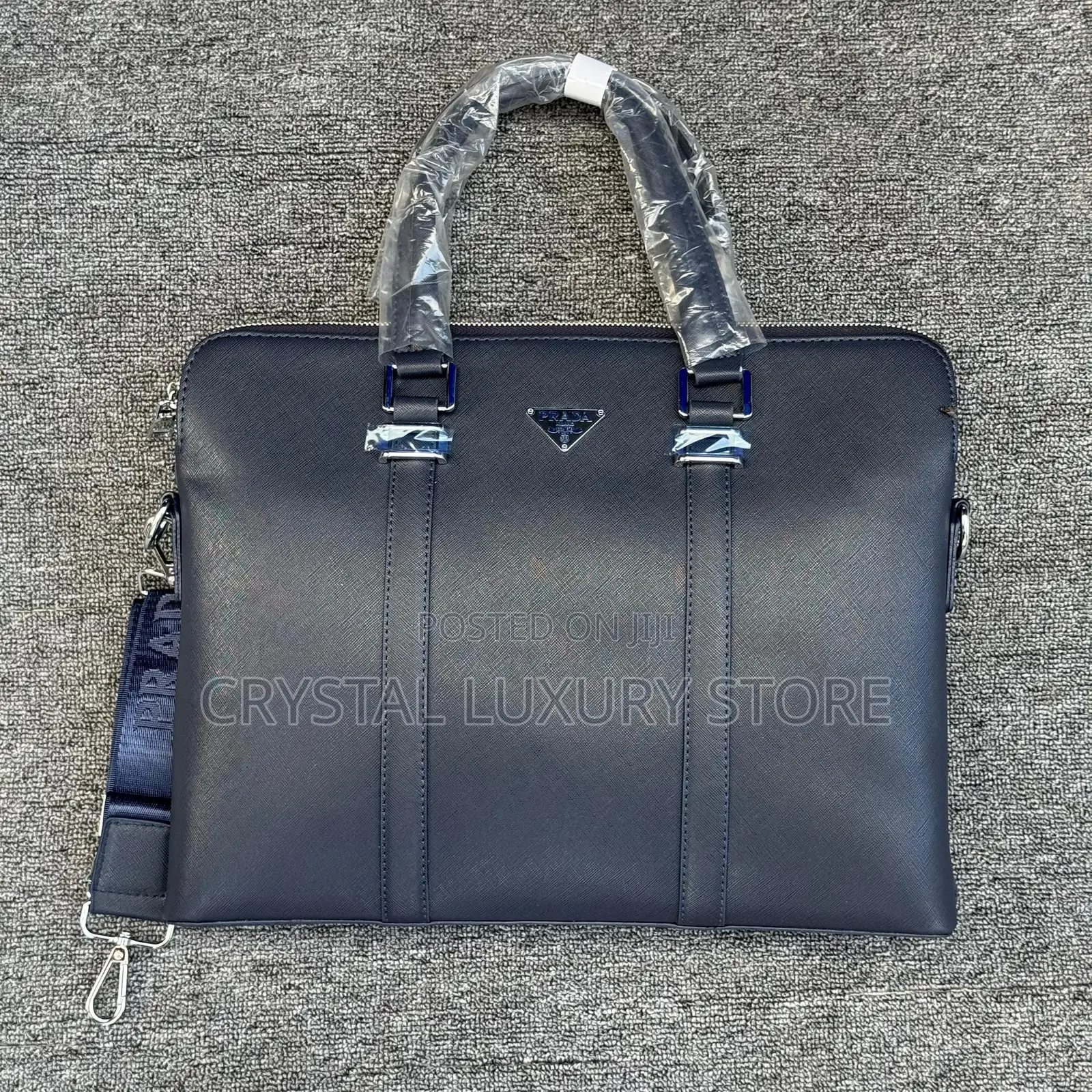 Mont Blanc Quality Luxury Men Genuine Leather Laptop Bag