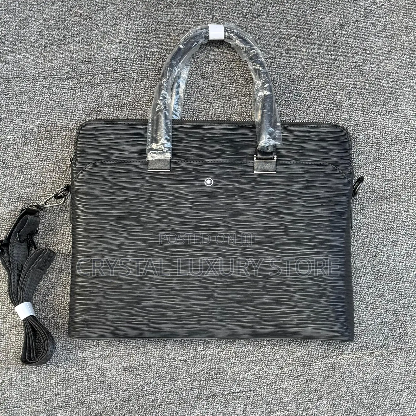 Prada Quality Luxury Men Genuine Leather Laptop Bag
