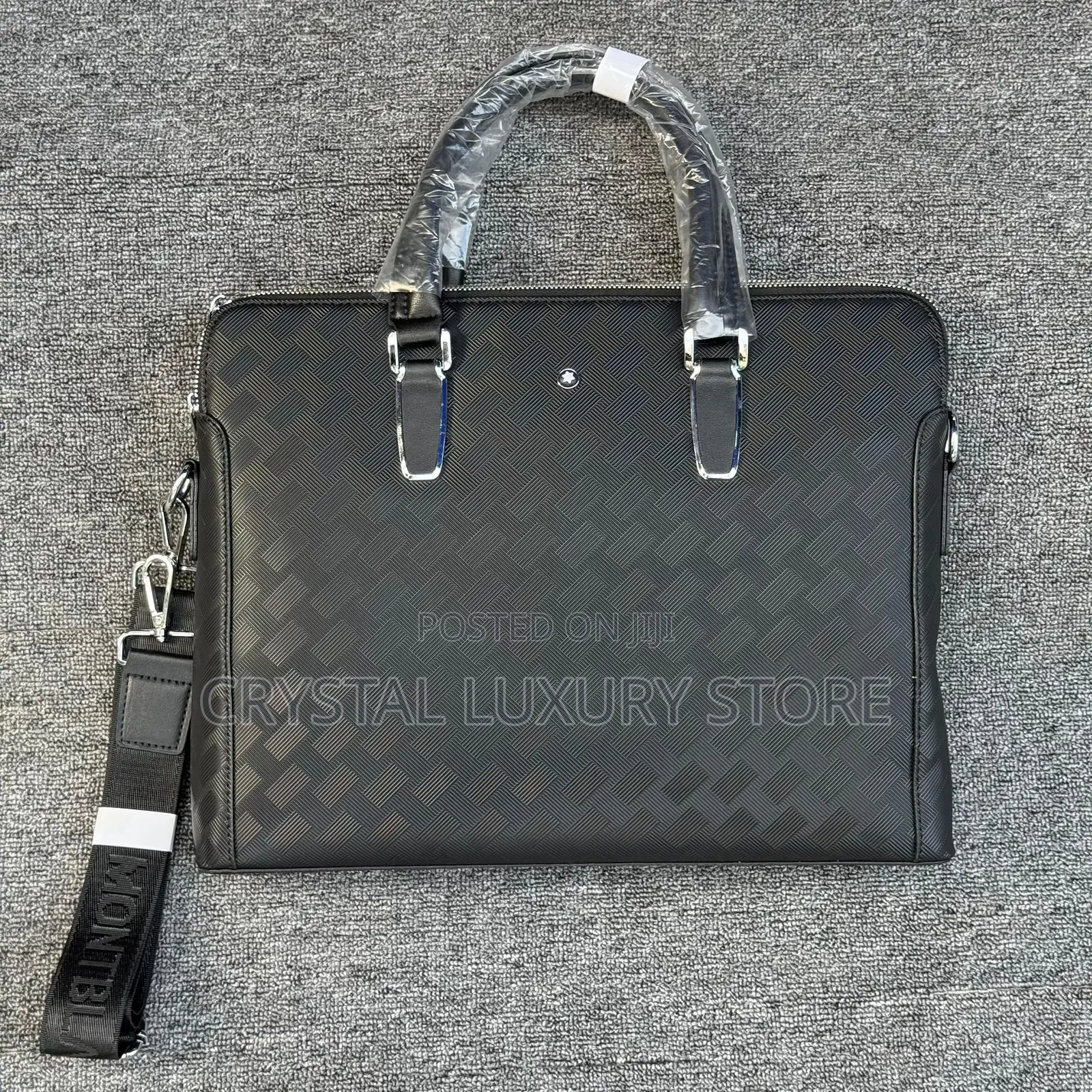 Prada Quality Luxury Men Genuine Leather Laptop Bag