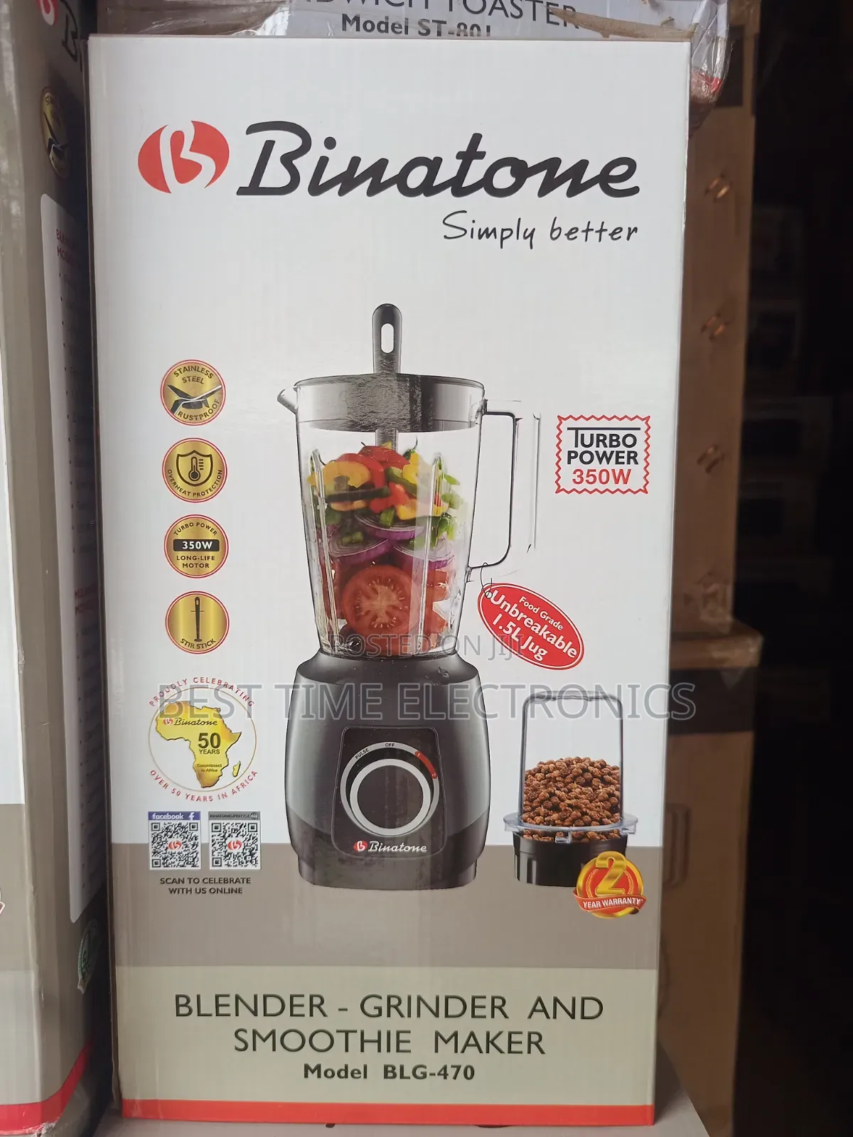Binatone Blender/Grinder and Smoothie Maker 470