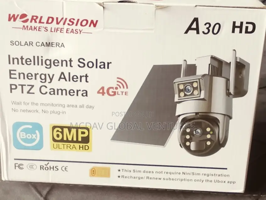 Ultra Hd Dual Lens 4g - A30 Ubox App Solar PTZ Camera