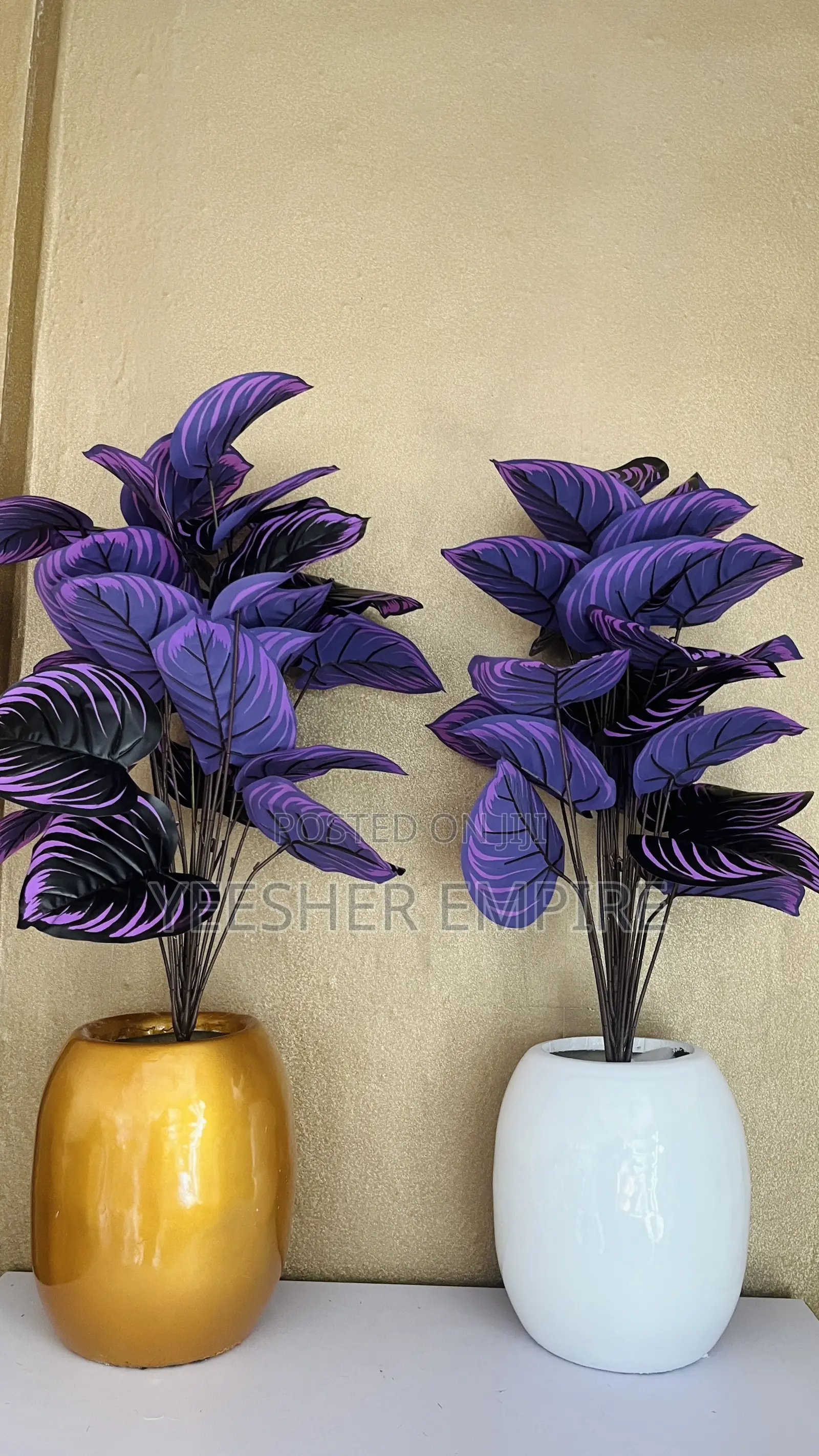 Artificial Flowers in Fibreglass Vase