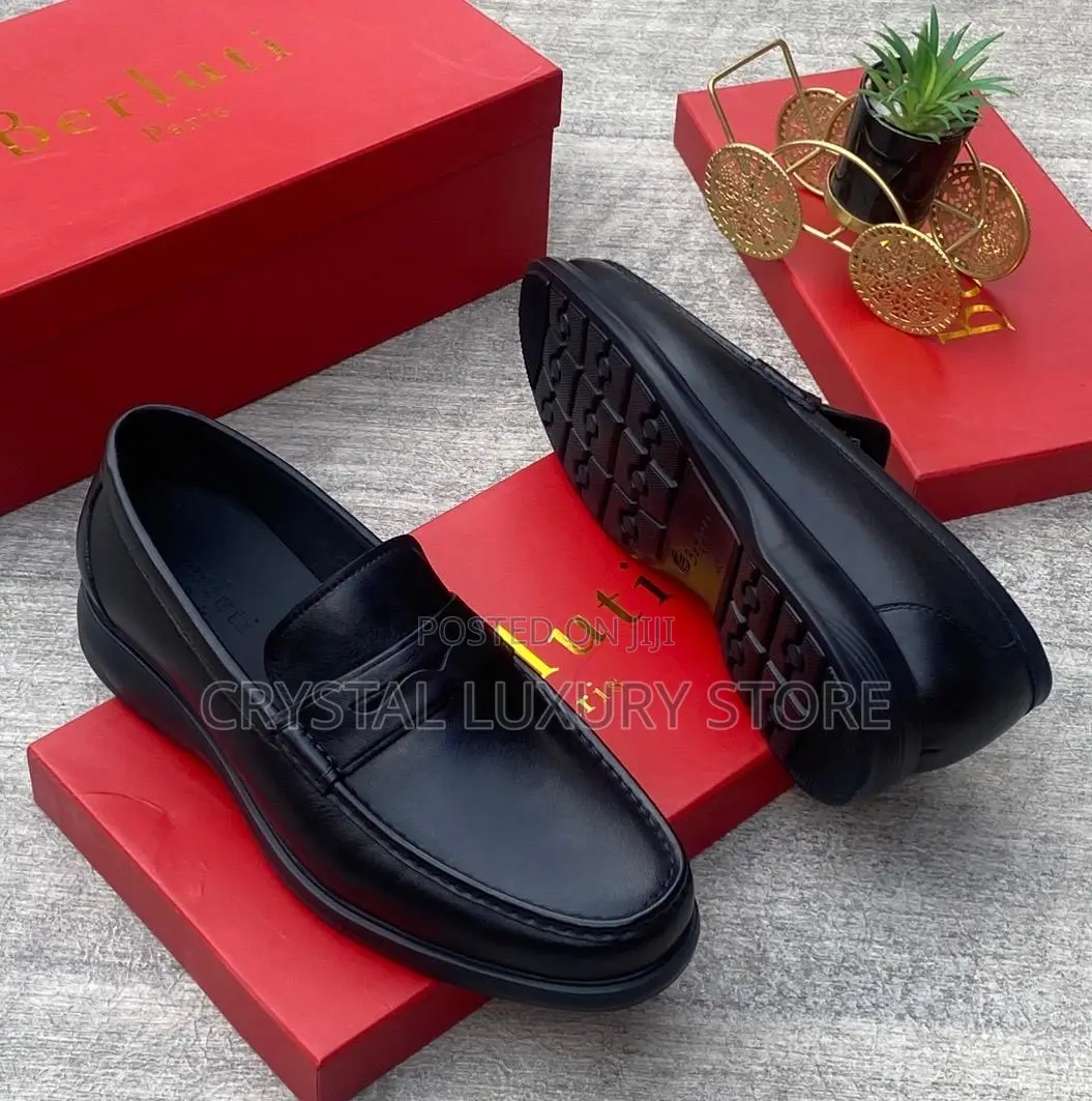 Berluti Quality Luxury Men Genuine Leather Wristwatch Shoe