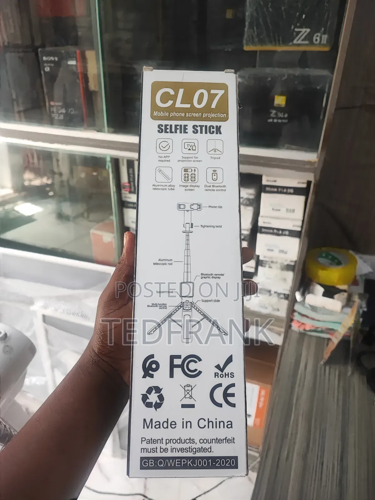 Cl07 Mobile Phone Screen Projection Selfie Tripod Stick