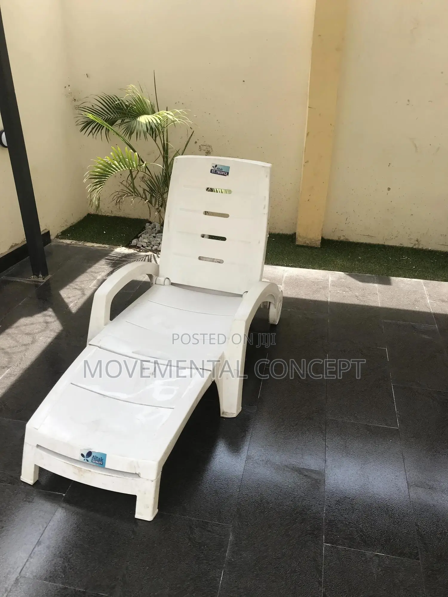 White Pool Side Bed