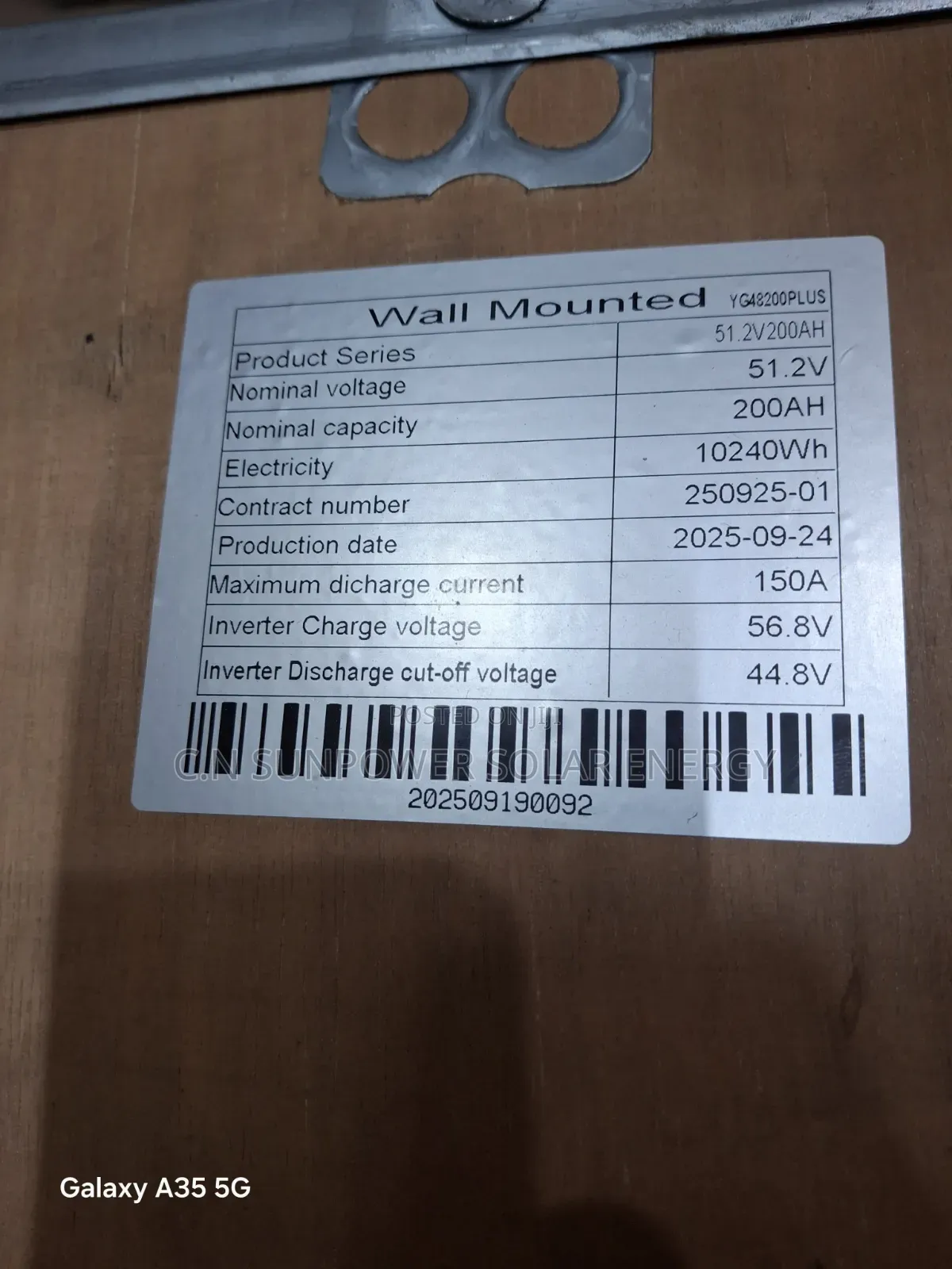 10kwh/48v Marwell Lithium-Iron Phosphate Energy Battery System