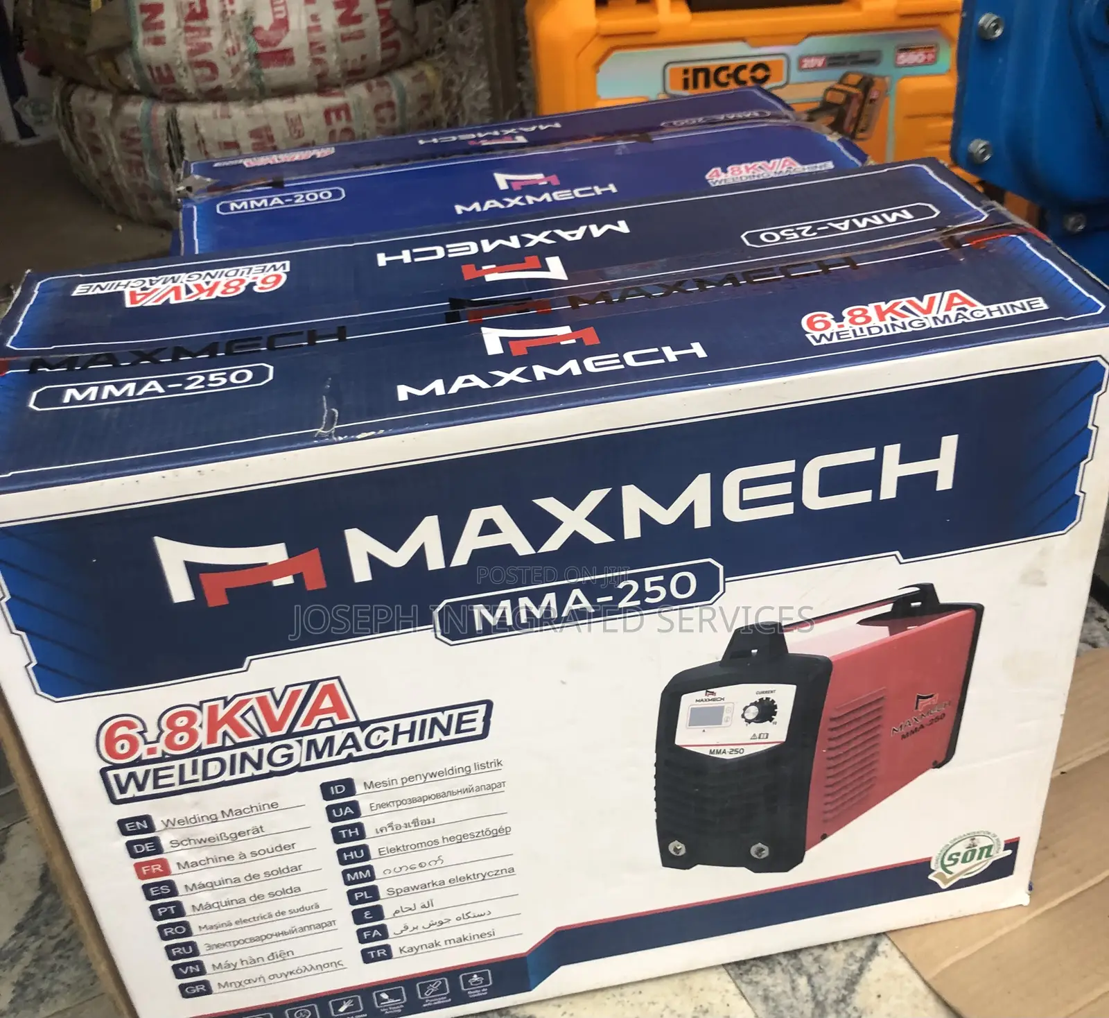Maxmech Mma-250 Inverter Welding Machine With a 6.8kva Capacity