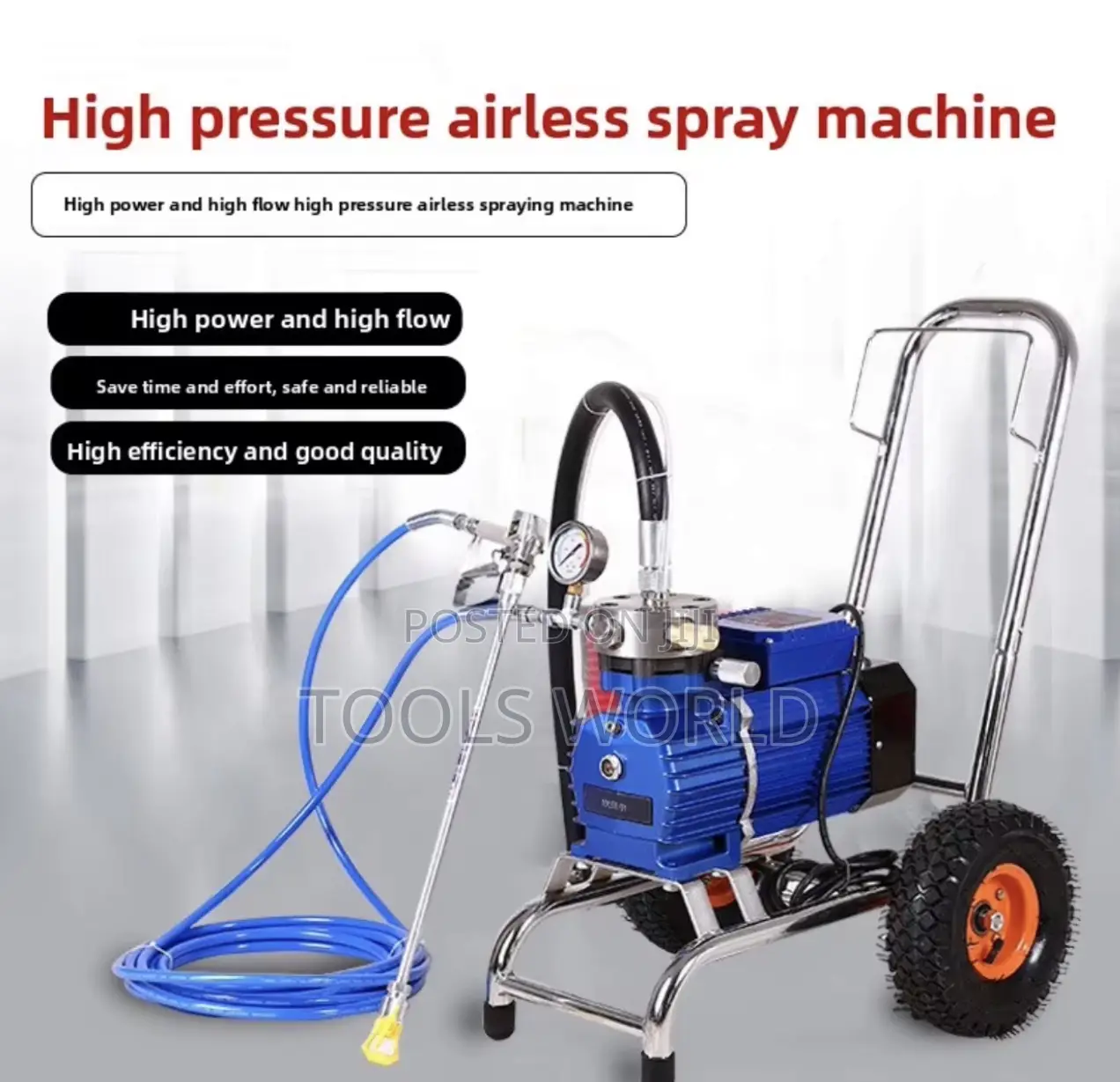 Heavy-Duty Industrial Airless Paint Spray Machine