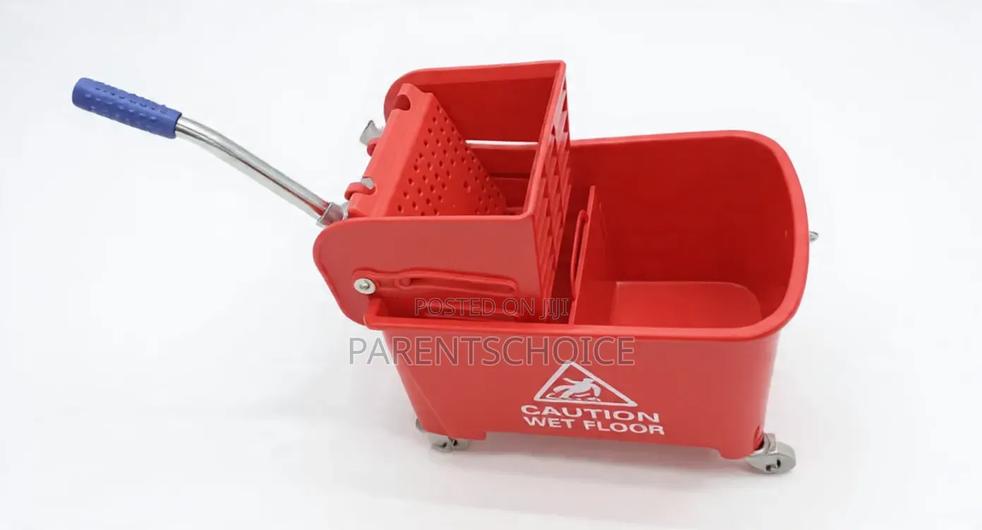 20l Mop Bucket Trolley With Side-Press Wringer