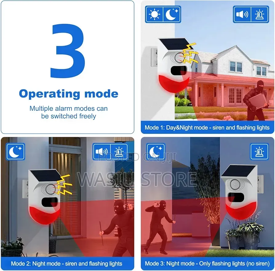 Solar-Powered Motion Sensor Alarm Designed for Outdoor Security