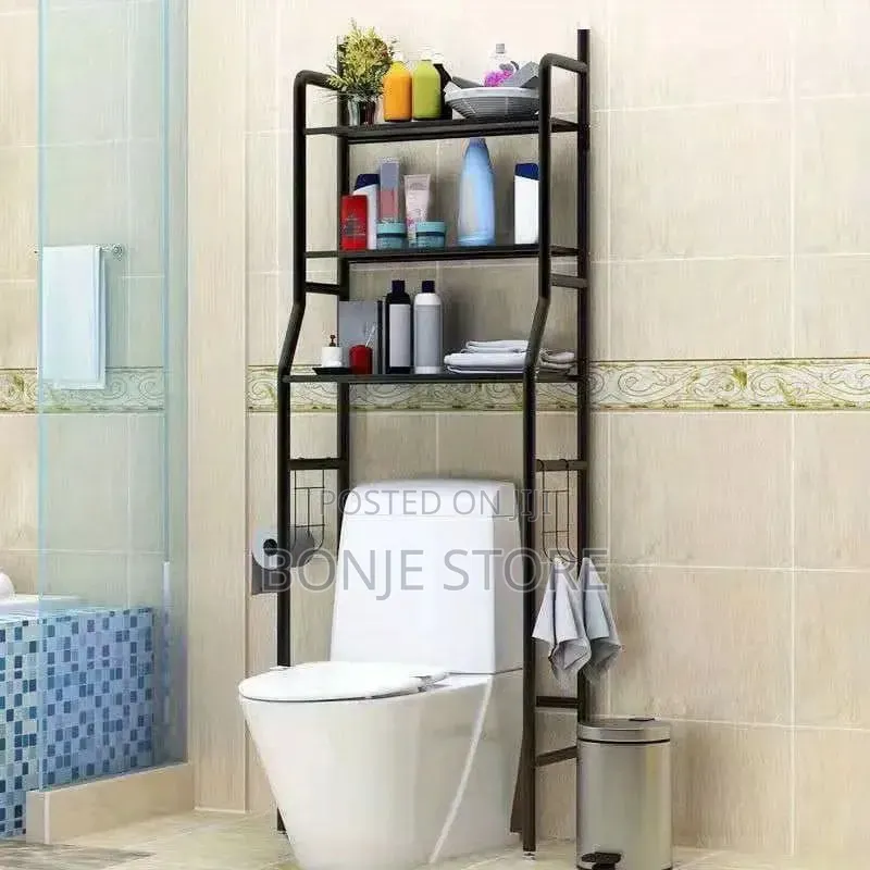 3 Tier Over Wc Bathroom Storage Rack Shelf Organizer Space Saver