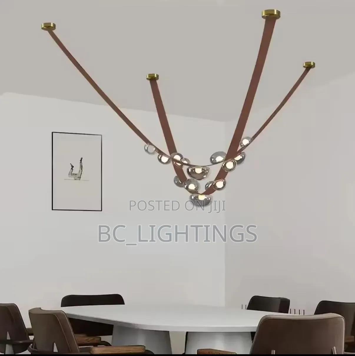 Leather Belt Pendant Light for Living Room 3m by 3m Leather Belt