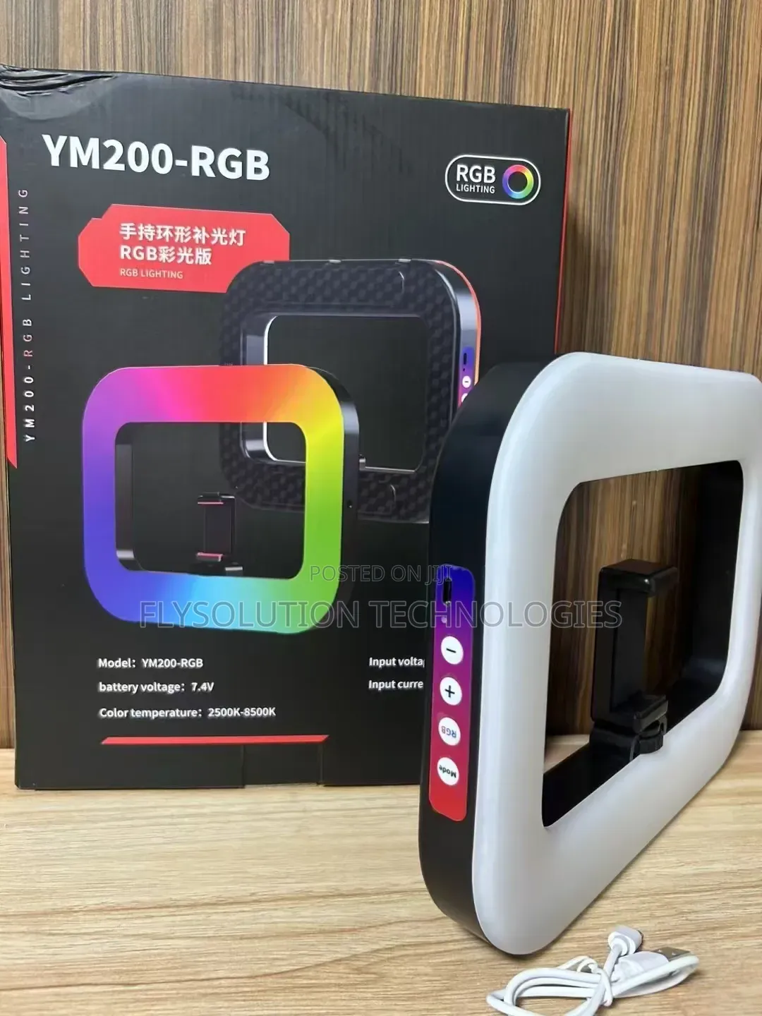 Ym200 Rgb Handheld Ring Fill Ringlight Portable Lighting