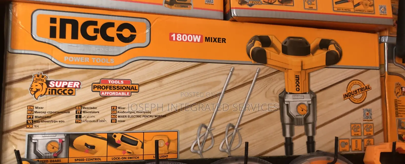 1800w Ingco Industrial Mortar Mixer
