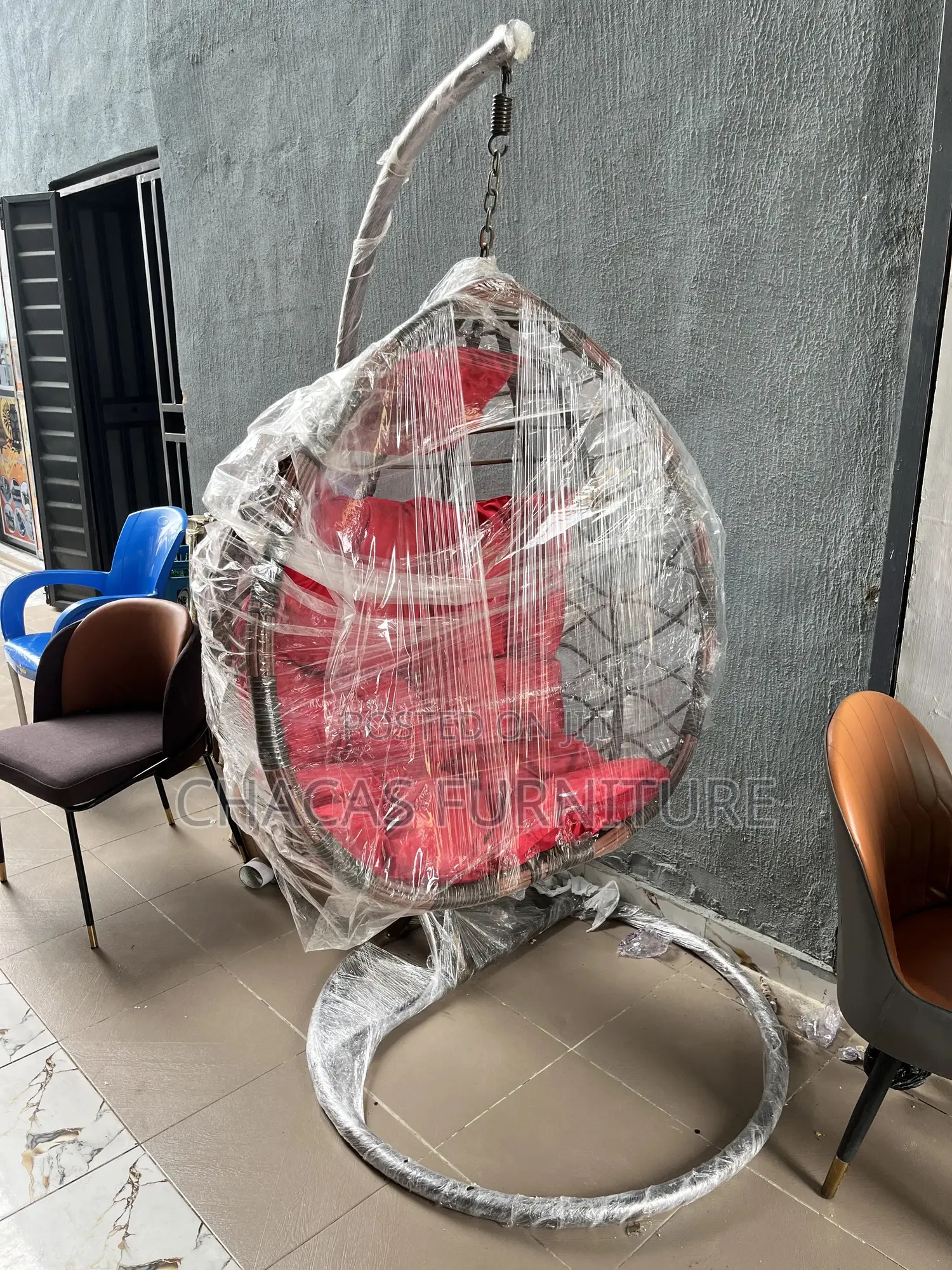 Luxury Hanging Swing Egg Chair With Cushion (Single Seater)