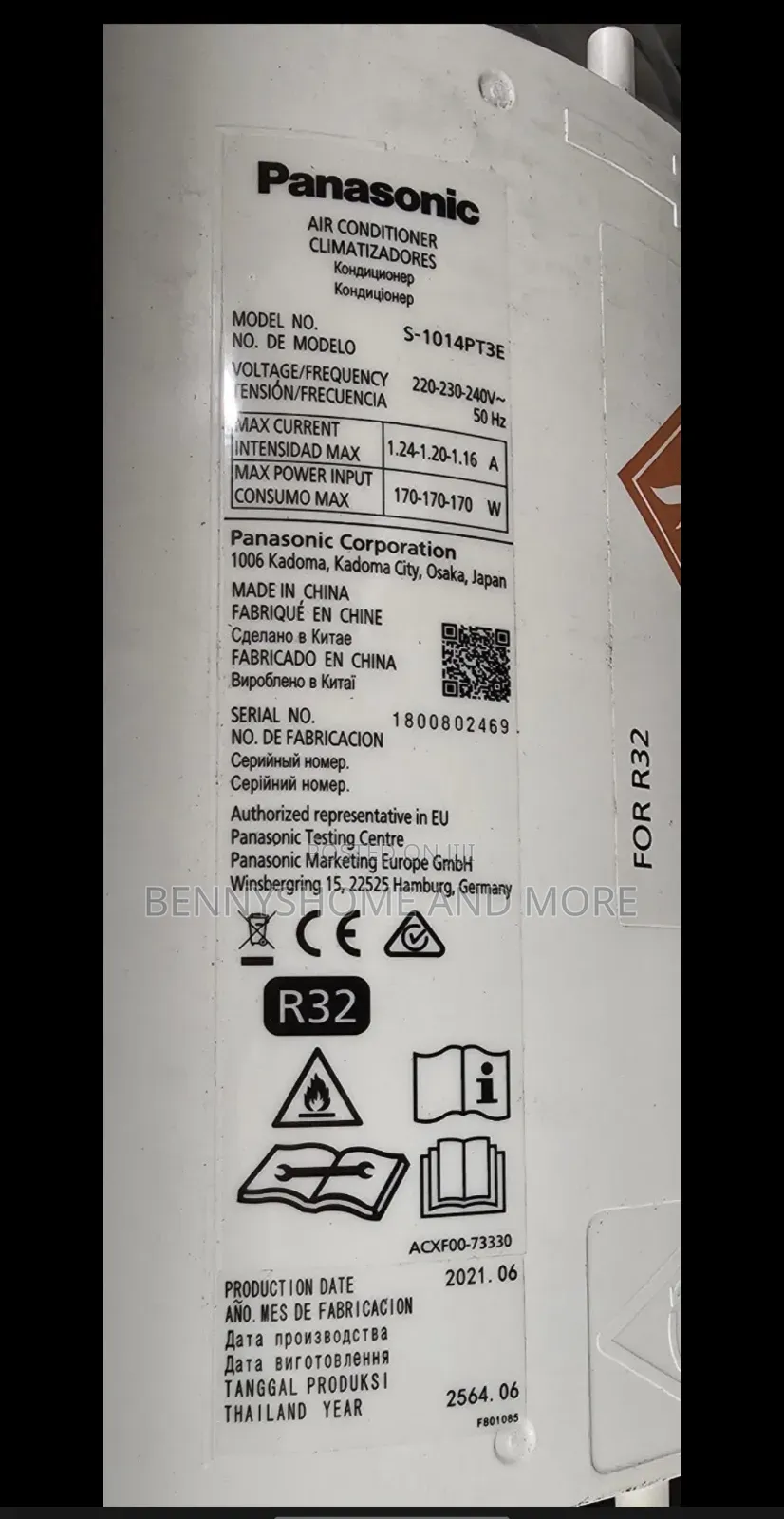 Panasonic S-1014pt3e Air Conditioner Panasonic Under Ceiling - Indoor