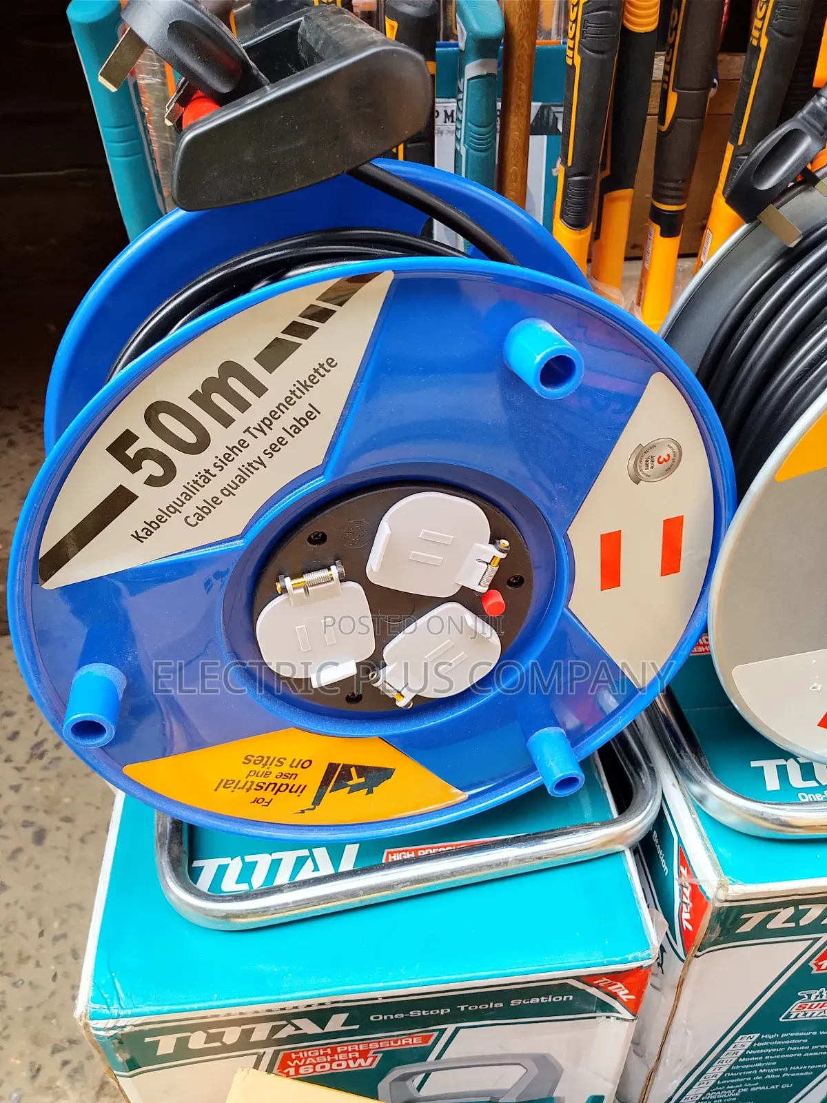 2.5mm Extension Cable Reel, 3 Socket X 50 MTRS