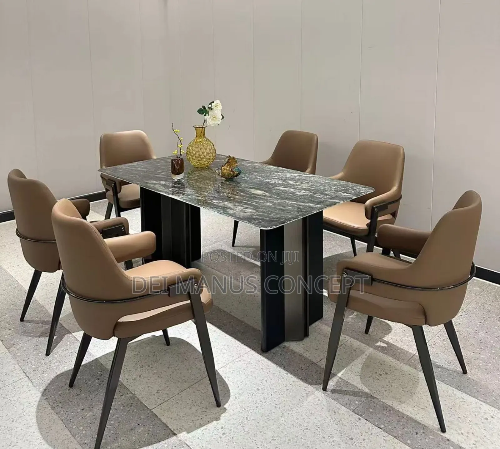Marble Dinning Set With 6 Chairs