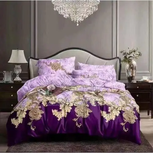 Cotton Quality Bedsheet With Pillowcases Purple and Lilac
