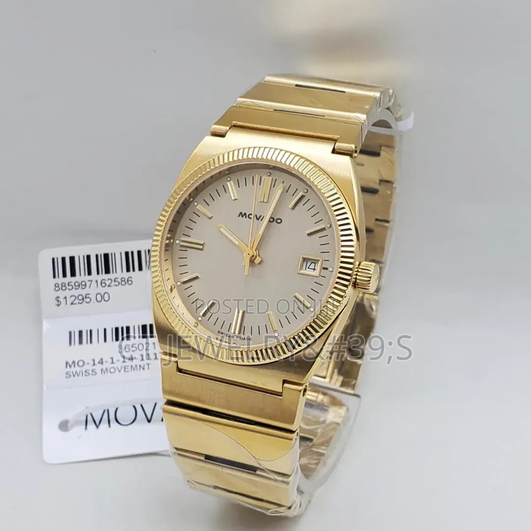 Movado Heritage Watch, Gold Stainless Steel With a Matching Bracelet.
