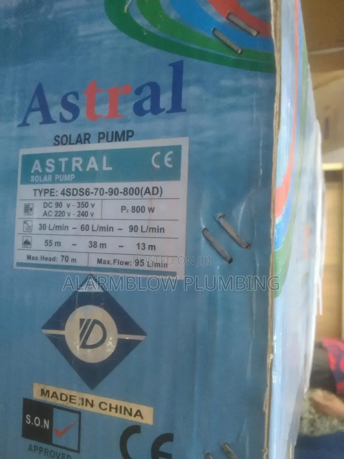1hp Astral Solar Submersible Water Pump.
