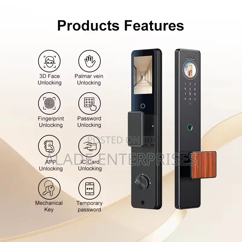 Palm Vein Face Recognition Smart Lock Fingerprint Unlock Tuya App