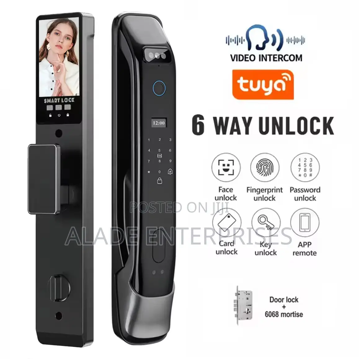 Video Monitoring Intercom 3d Face Recognition Tuya Smart Door Lock